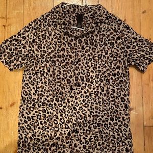 H&M Leopard Print Button Up